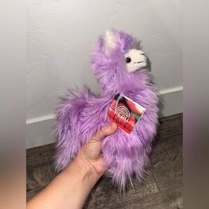 Handmade Real Fur ALPACA STUFFED ANIMAL PURPLE INSPIRED PERU Handmade 10”